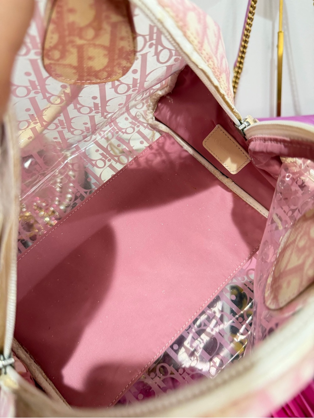 Dior Diorissimo Girly Pink Rain Bowler Bag - Picture 11 of 15